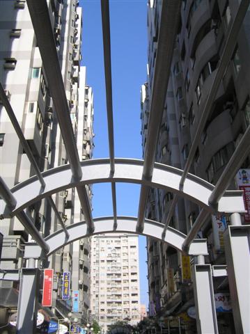 A line in a blue sky